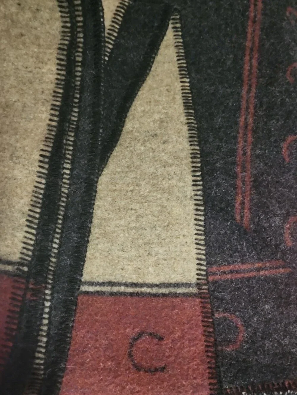 RARE! 1995 Wellspring Wool Mid Wieght Blanket - Horse Print